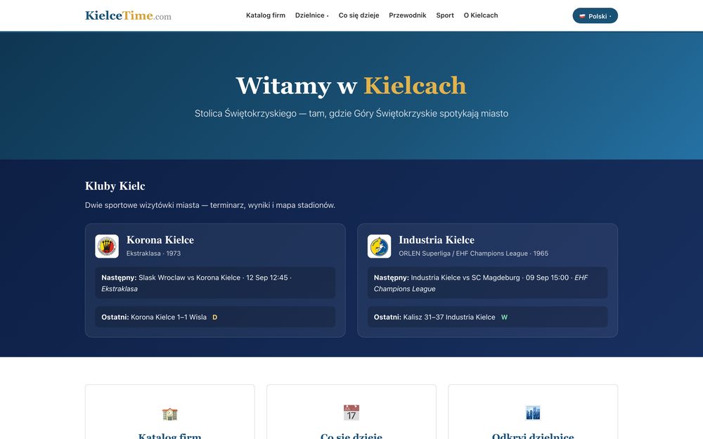 Screenshot of KielceTime